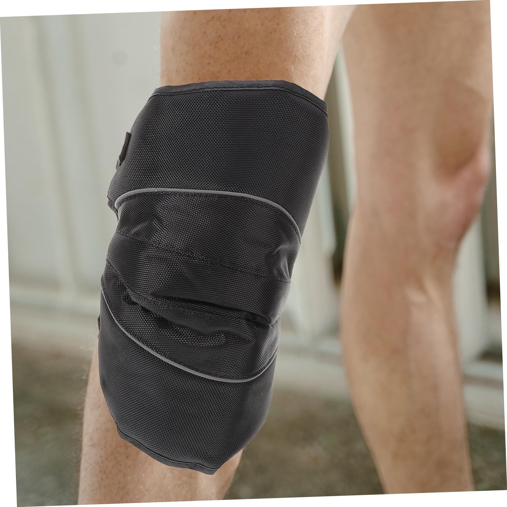 BESPORTBLE Protector De Ciclismo Tamaño Cubrir Deporte Rodilleras Almohadillas Protectoras Equipo De Protección De Ciclismo Patines Cuero Pu Black 2 Piezas X 4