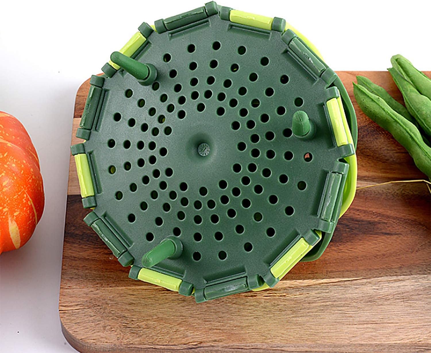 Lotus steamer basket, Folding Steamer,BPA-Free,Green Kitchenware Accessory, Non-Scratch Silicone cookware