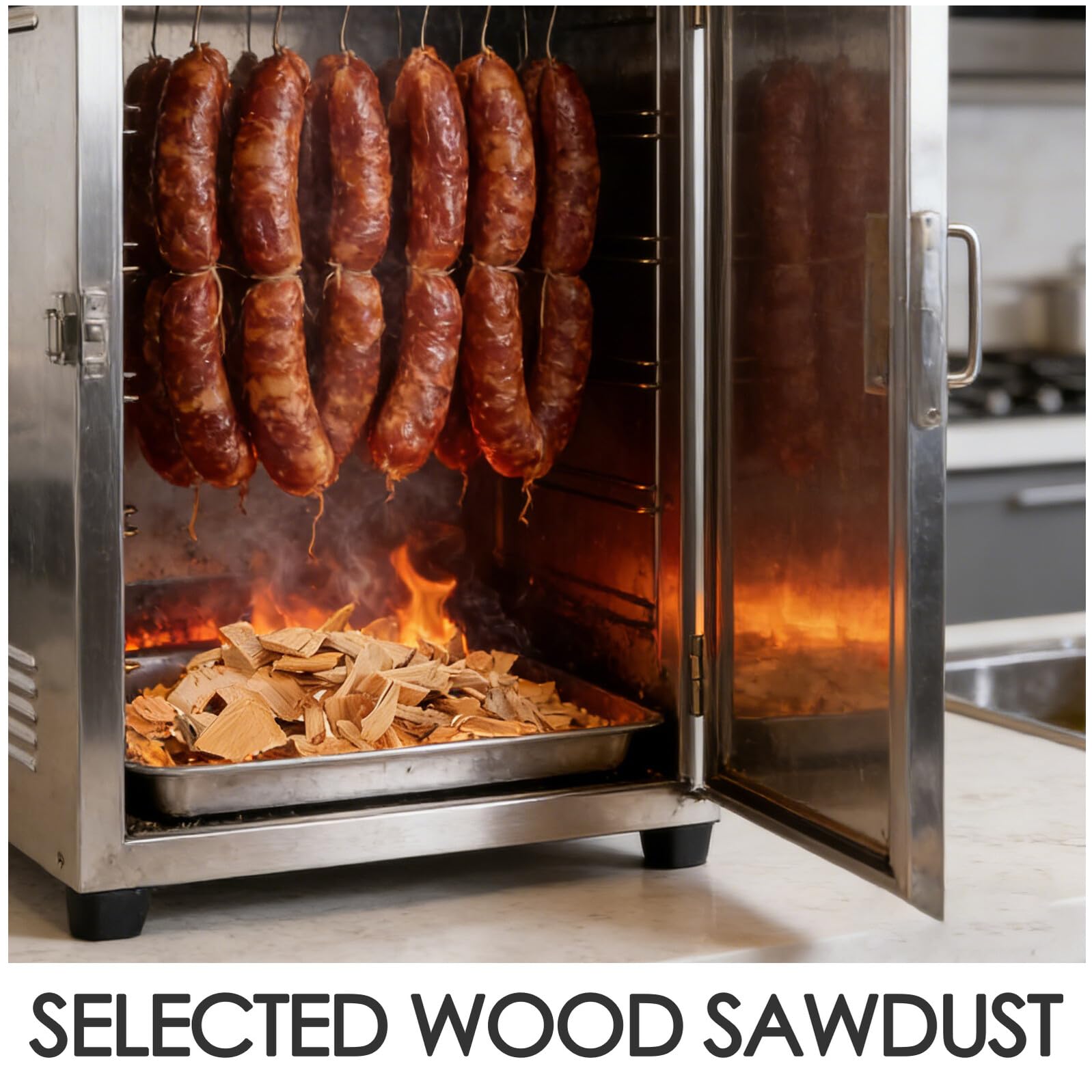 Trucioli di Legno di Cipresso per Barbecue 400g X2, Trucioli Naturali per Affumicatura Carne, Pellet per Grigliate all’Aperto, Aroma Affumicato per Anatra, Salsiccia e Pancetta