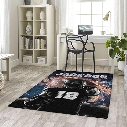 Miniatura 6 de Impresionante alfombra de fútbol de fuego personalizada, tapete de fútbol de 2 x 3 pulgadas, 3 x 5 pulgadas, 4 x 6 pulgadas, 5 x 8, decoración de