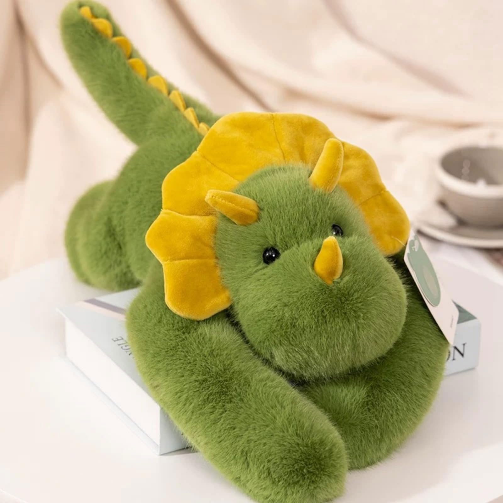 Orsacchiotto Di Peluche Panda Rosso Ponderato, Peluche Di Animali Di Peluche Ripieni, Morbido Cuscino Di Peluche Che Abbraccia Compagno For Sollievo Dall'ansia(Dinosaur,45cm)