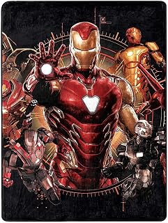 NORTHWEST Iron Man Silk Touch Throw Blanket, 46" x 60", Iron Legacy