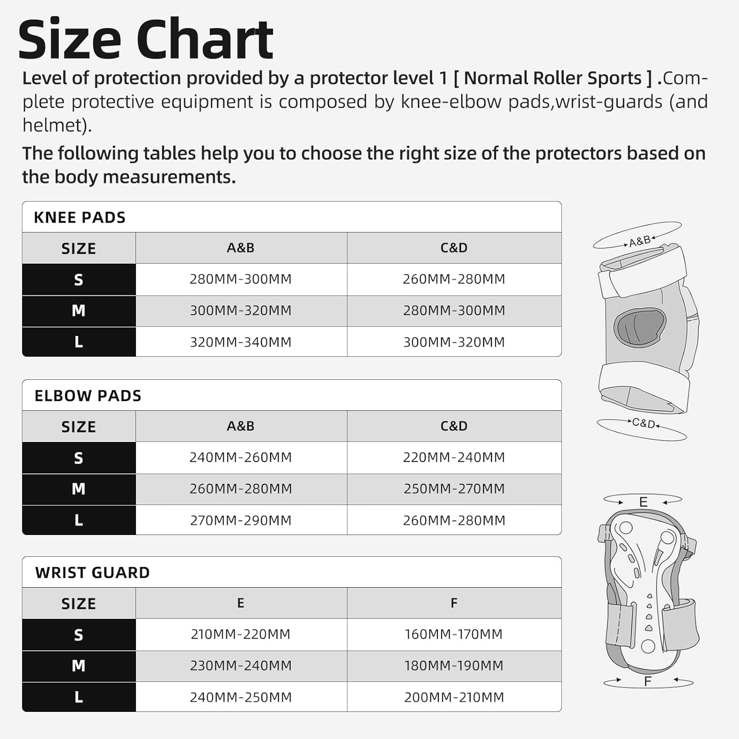 レディース/メンズ/ユース用膝パッド 大人用膝と肘パッド 手首ガード付き ローラースケート、スケートボード、スケートボード、スクータ