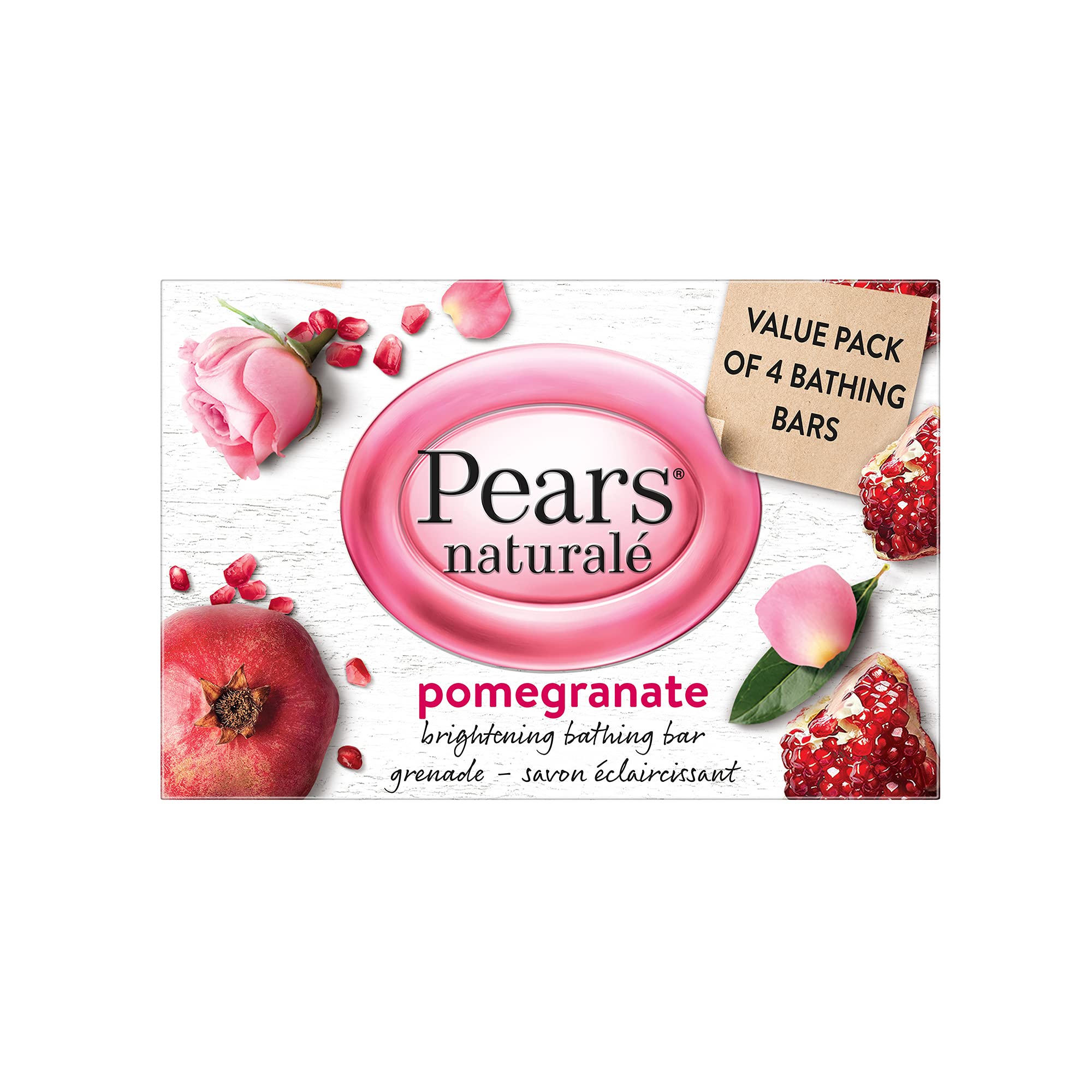 PEARSNaturale Bathing Soap Bar Pomegranate, 125 gm