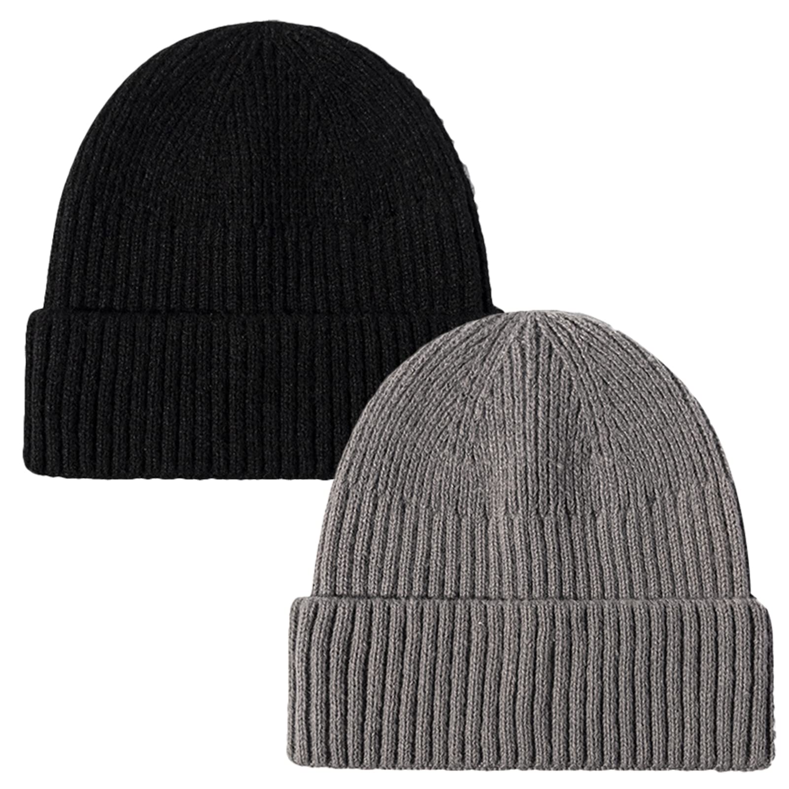 Gorro de Punto con puños de Invierno para Hombre y Mujer, Gorros Suaves y cálidos, Gorro de Invierno y otoño, 2 uds. Household faucets