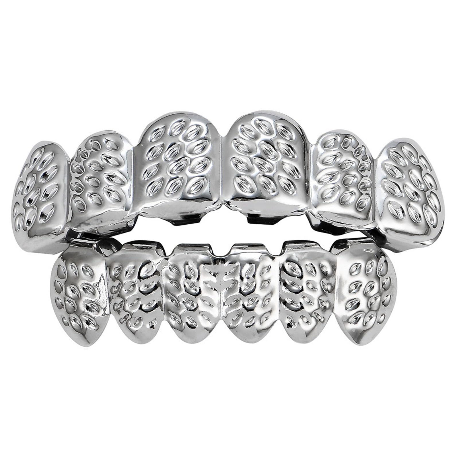 yufana Hip-Hop Mouth Fence for Men and Women 18k Gold Plated Braces 6 Teeth