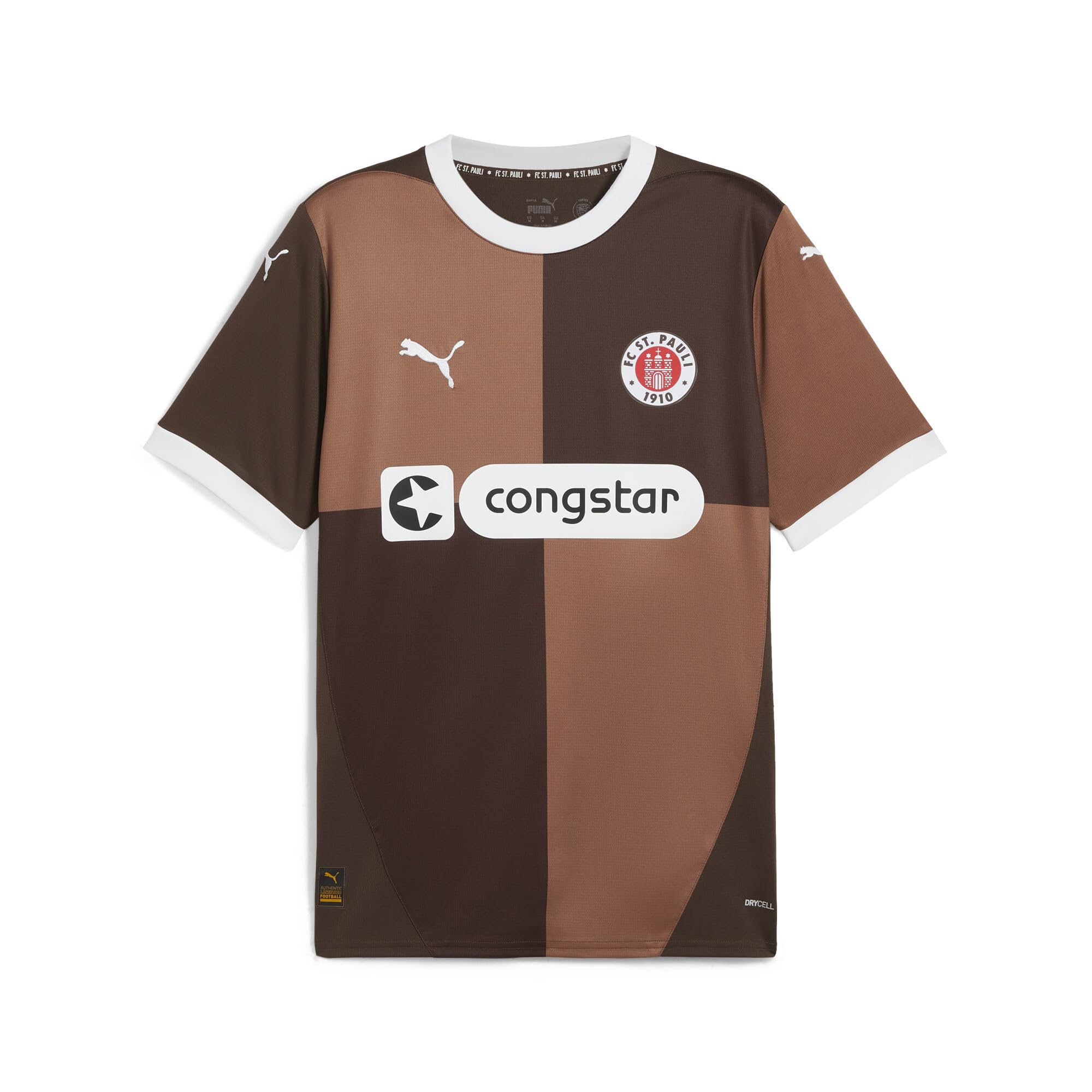 '24-'25 St Pauli Home Shirt Polyester Made By: Puma Men's Brown Medium