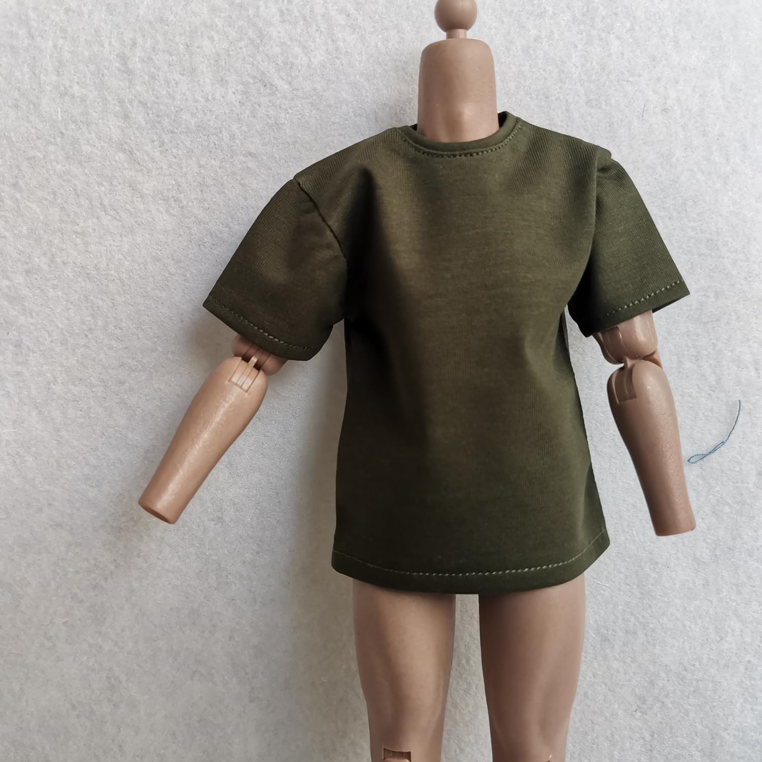 1/6 Custom Scale 2X T-Shirt Clothes for 12" Male Action Figure Doll Clothes Toy (Brown+Green)