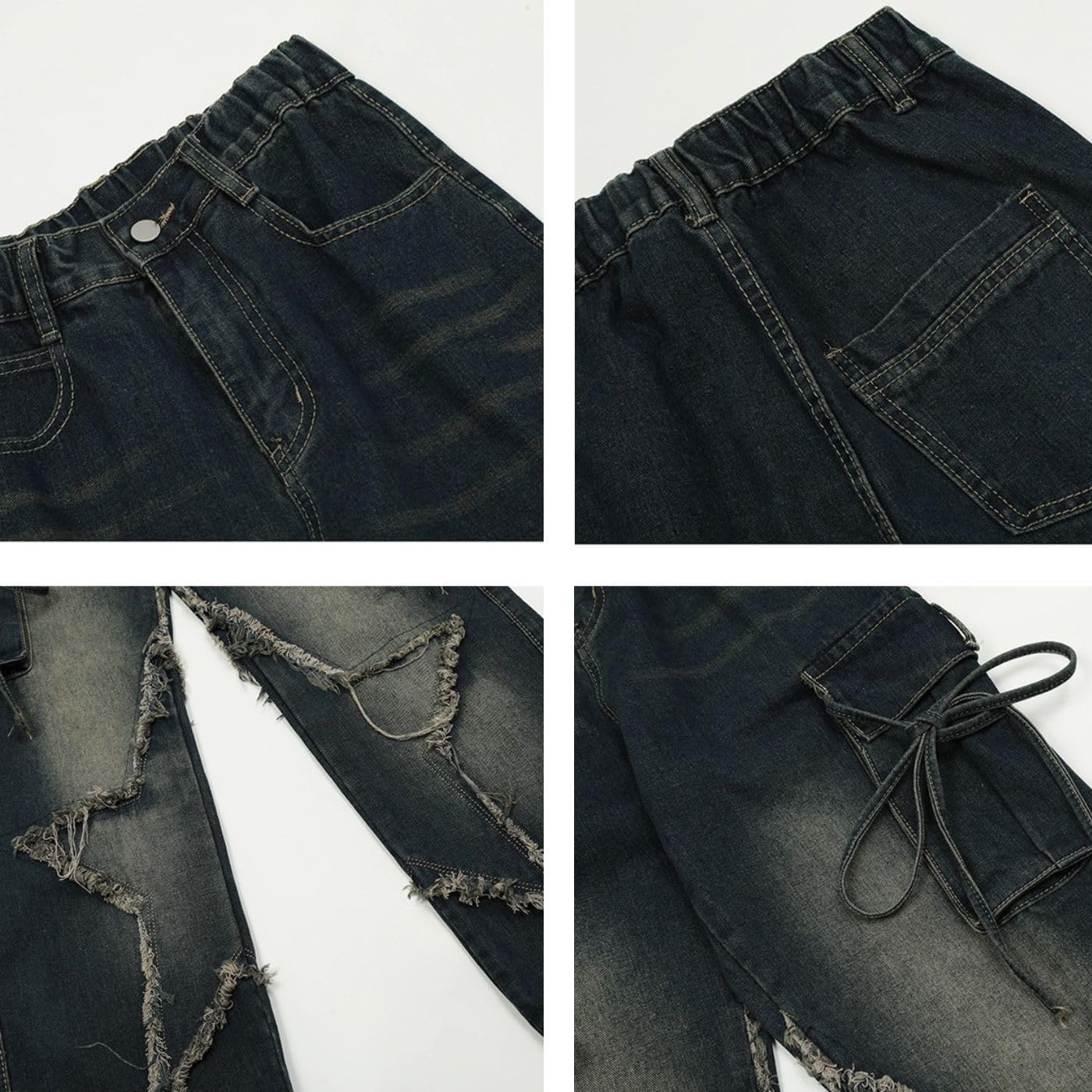 Baggy Pants for Women Girls Cute Jeans Y2k Pants Star Straight Leg Streetwear Clothing - Image 6