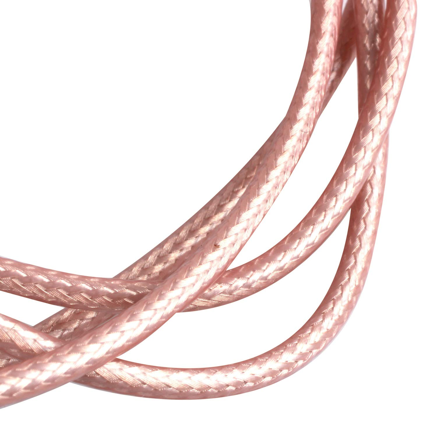 Pasuihcay 3 feet SMA Male Plug to BNC Male RF Pigtail Jumper Caxial Cable RG316 1m, Champagne Gold