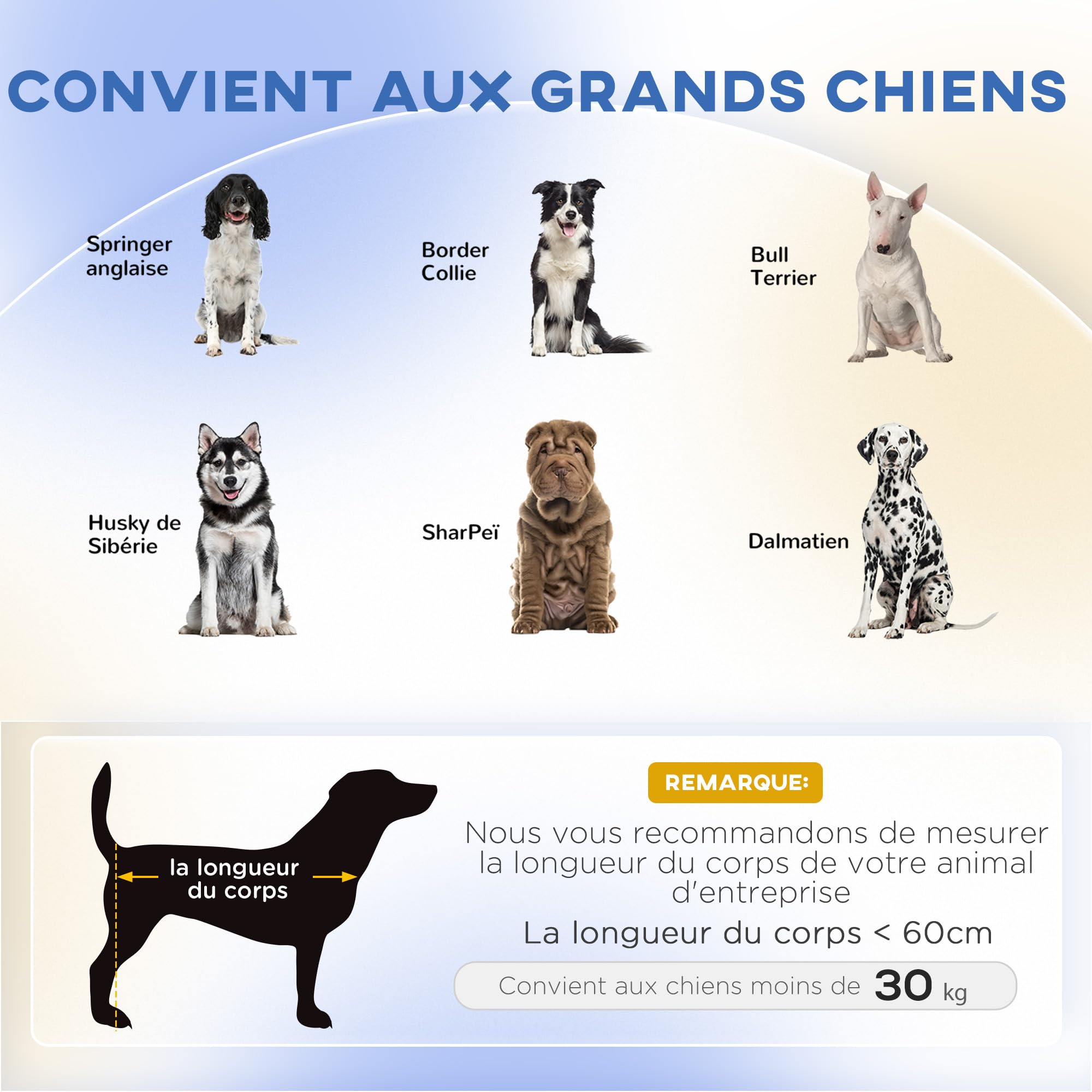 PawHut Canapé Chien, Lit pour Chien avec Coussin Déhoussable et Housse Lavable, Design Scandinave en Tissu Polyester avec Pieds en Bois, 98 x 67 x 25 cm, Bleu