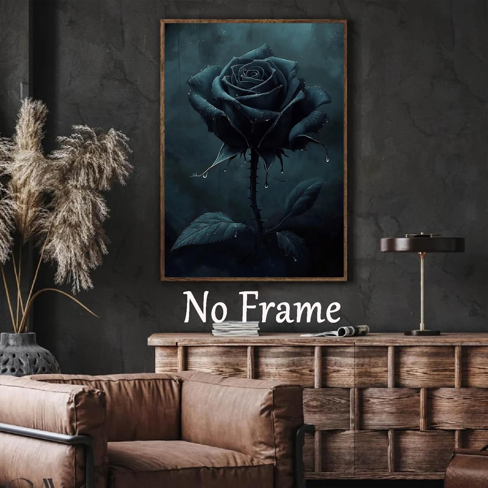 Amazon.com: Dark Roses Wall Art Moody Floral Botanical Prints