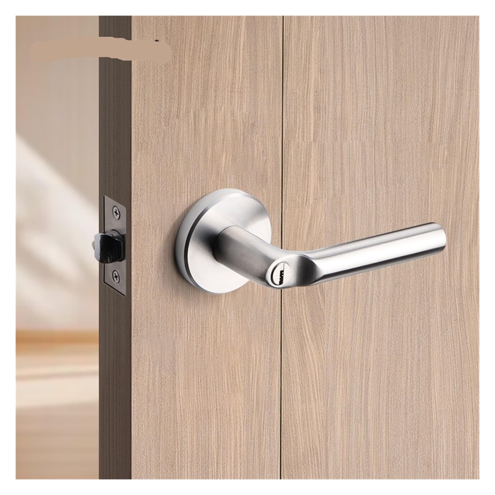 Cerradura de puerta de acero con llave para asegurar habitaciones privadas
