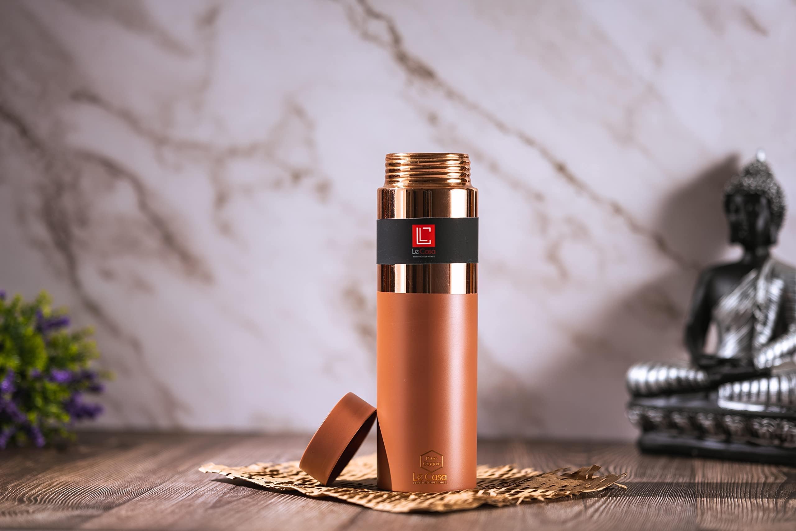 Greek Copper Water Bottle - 1000ML | Pure Copper -1