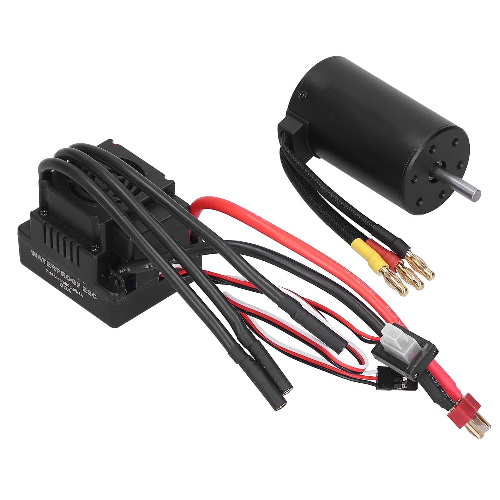 Wysoka Moc 3660 3800 KV i 80A ESC Combo Francuski Silnik Bross dla 1/8 RC Aluminium Aluminium + miedź