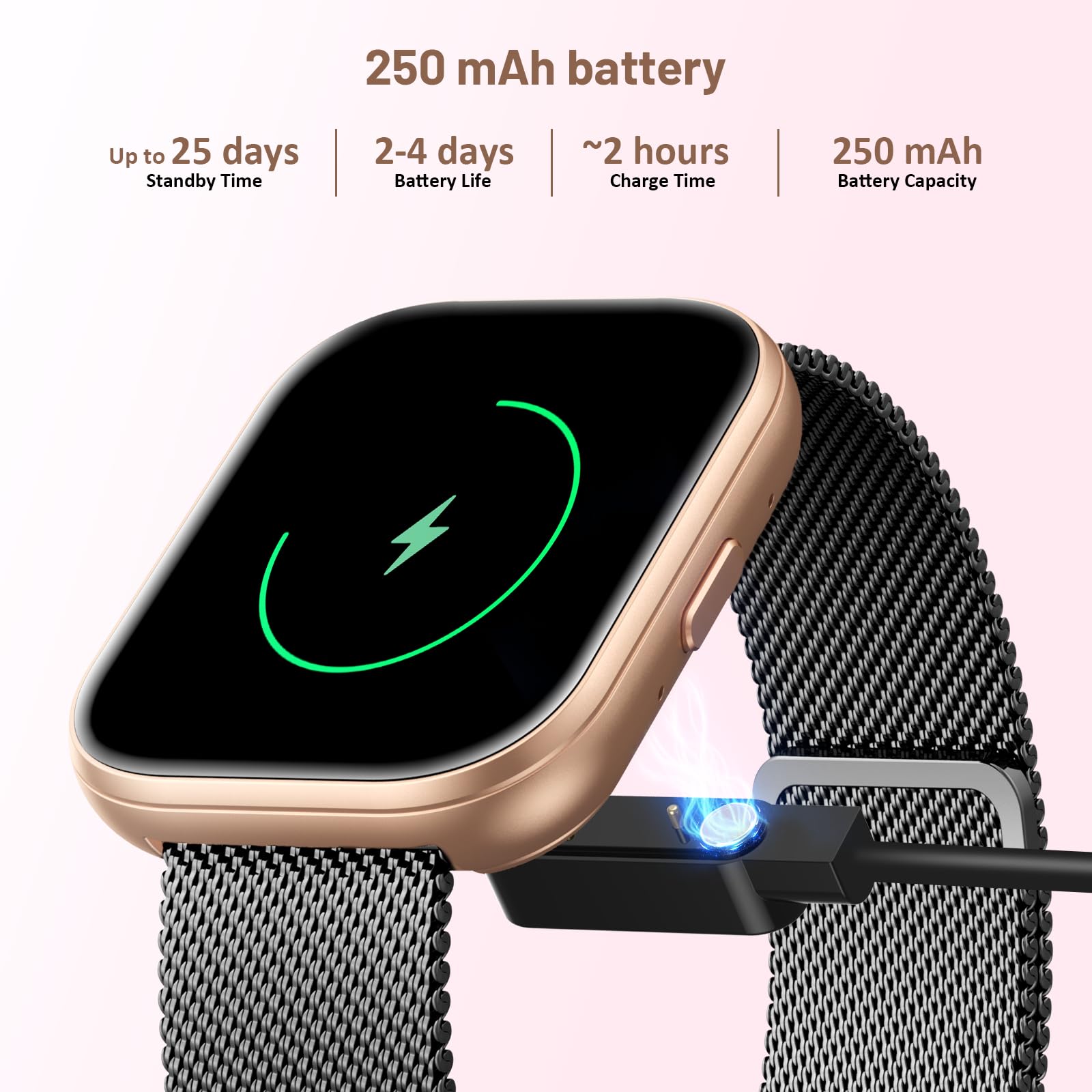 SLOKSFil Reloj Inteligente Mujer con Llamadas, 1.75" TFT Smartwatch Mujer, con 24H Pulsómetro/SpO2/120+Modos Deportivos/Sueño/IP68/ Función Femenina Smart Watch (Negro Oro)