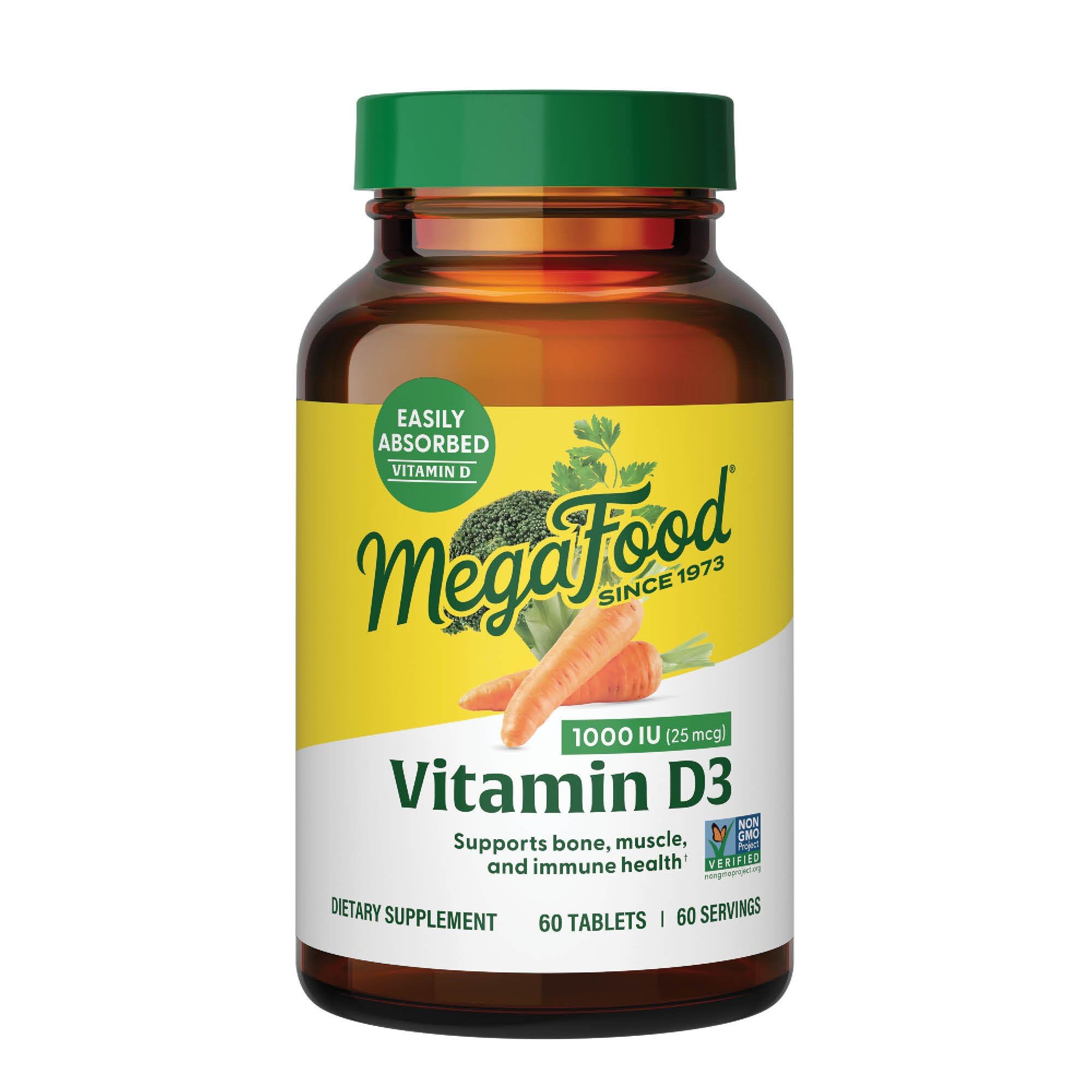 MegaFood Vitamin D3 1000 IU Tablets