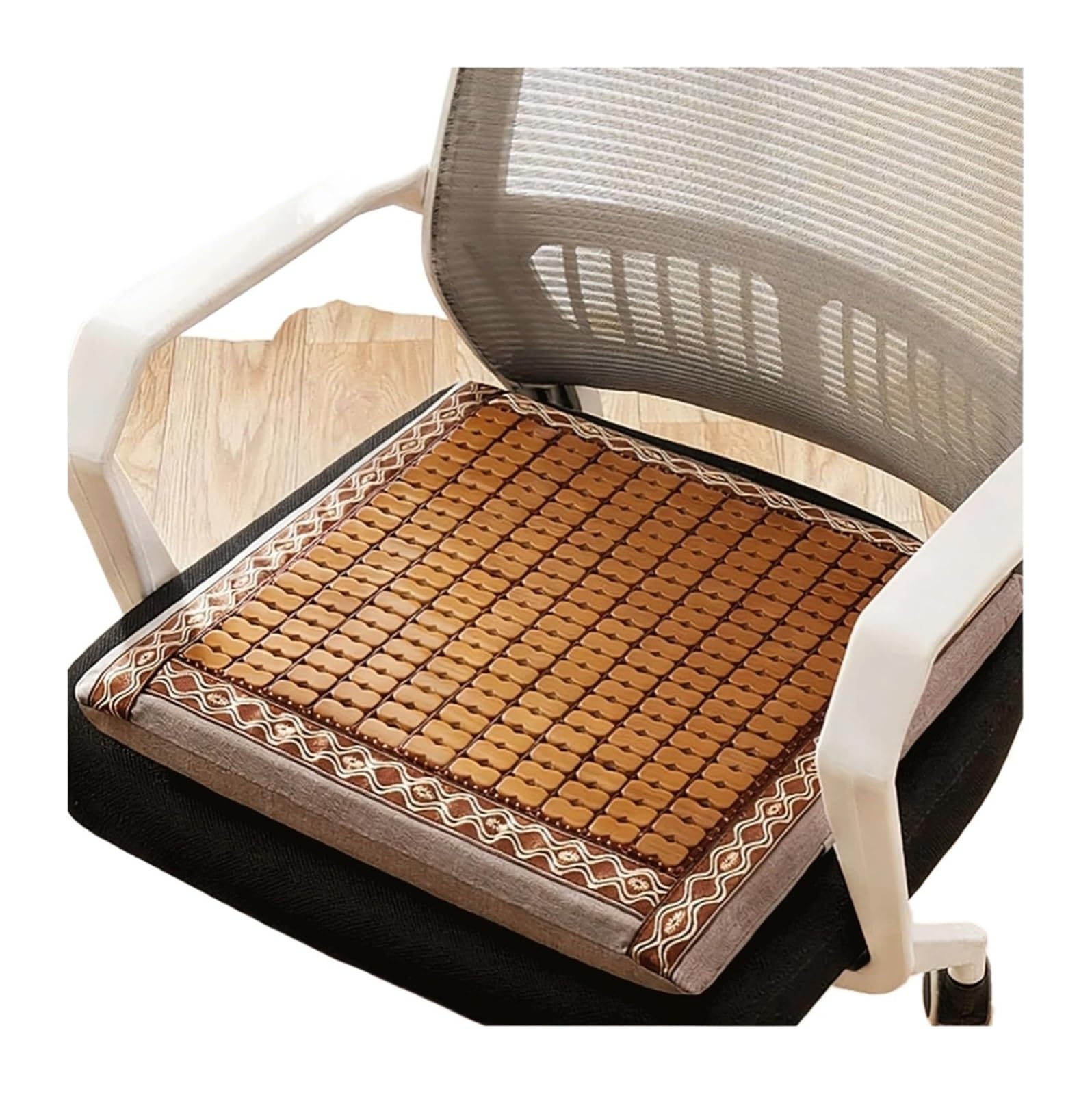 QCKNKMGG Cooling Bamboo Cushion Mat, Bamboo Mahjong Cooling Pad 40x40cm 45x45cm for Car Truck Home(40 * 40cm)