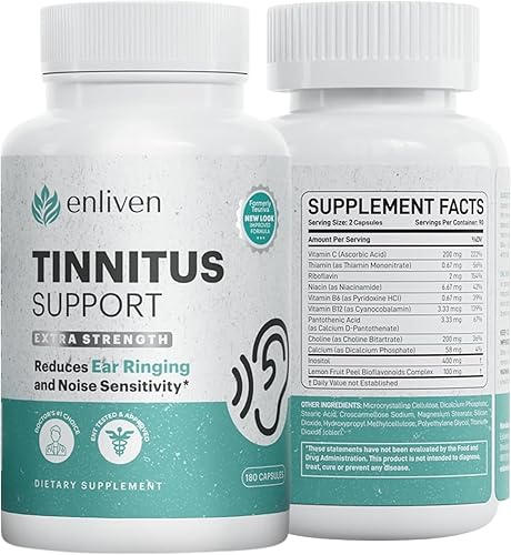 Miniatura 10 de Alivio de tinnitus de fuerza recetada, alivio de tinnitus recomendado por médicos para anular las orejas, fórmula extra fuerte, flavonoide sobre
