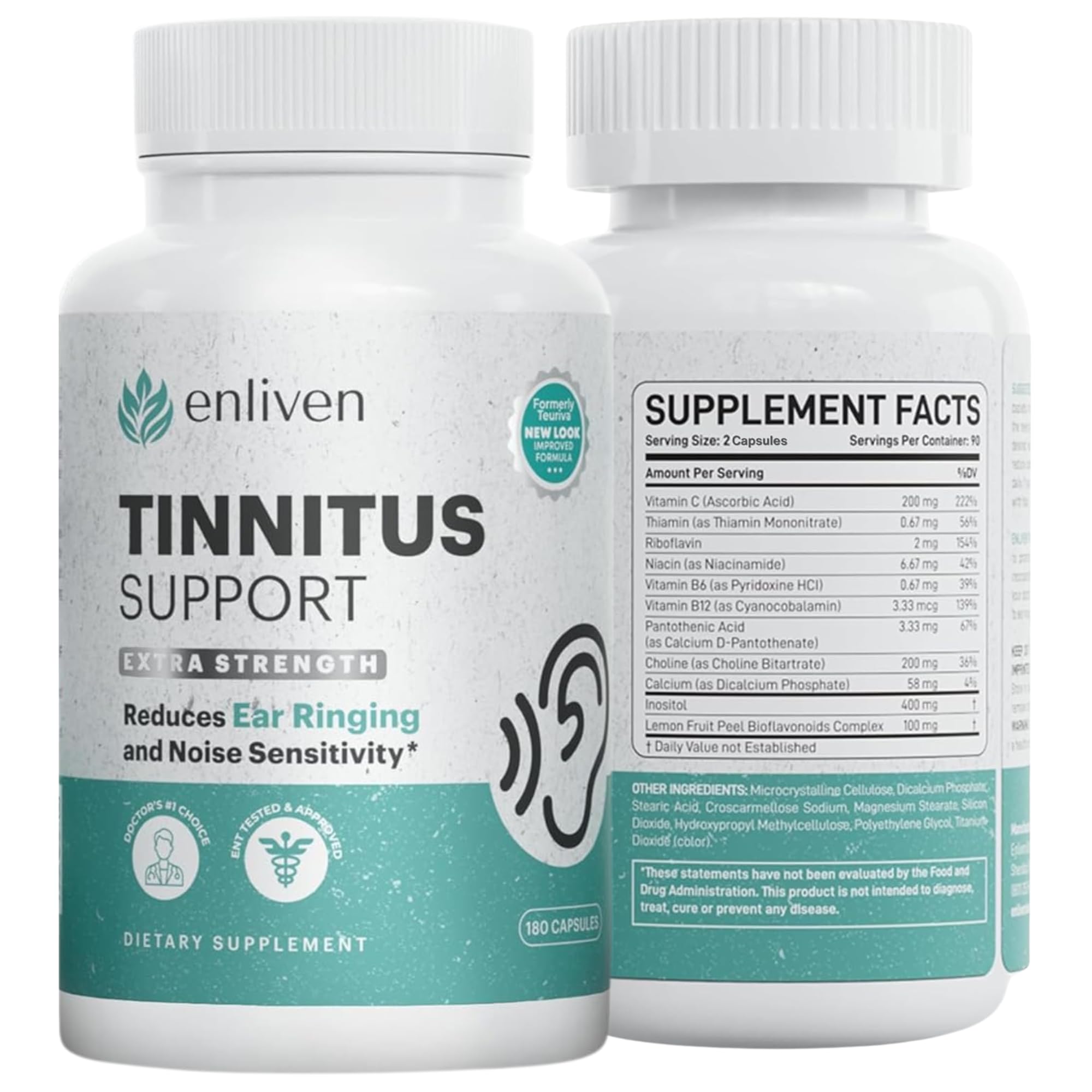 Amazon.com: Tinnitus Relief Pills for Ringing Ears  Ear Tinnitus Relief  for Ringing Ears with Flavonoids, B12 & Inositol  for Pain in Ears &  Health Support  180 Caplets  Daily