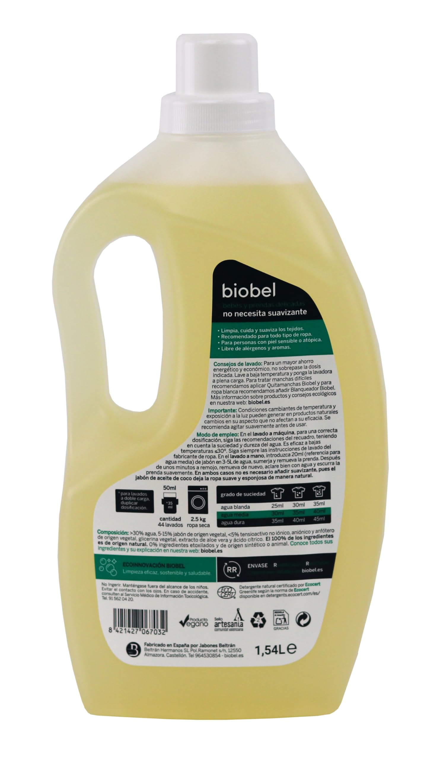 BIOBEL 56026 Waschmittel für Babybekleidung und bei empfindlicher Haut, 1,5 l