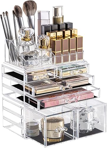 Miniatura 1 de Organizador de maquillaje, caja de presentación de joyería con cajones de acrílico