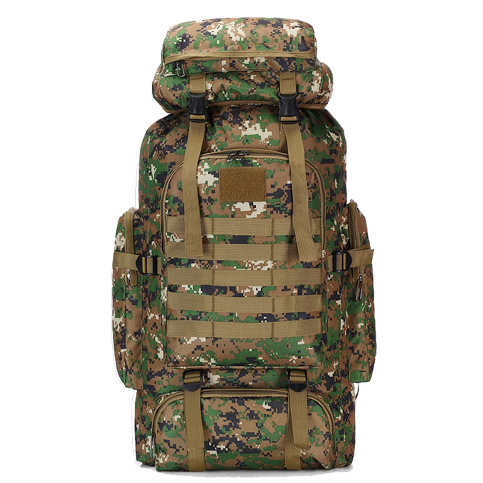 Carkio 75L Camouflage Military Daysack, Waterproof Military Tactical Backpack For Men, Molle Rucksack Hiking Backpack With Waist Belt For Hunting,Camping, Backpacking,Trekking