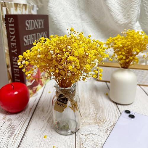 Miniatura 6 de 6 ramos preservados del aliento del bebé, tamaño mini, 100% natural, gypsophila, flores de larga duración para jarrón, decoración del hogar,