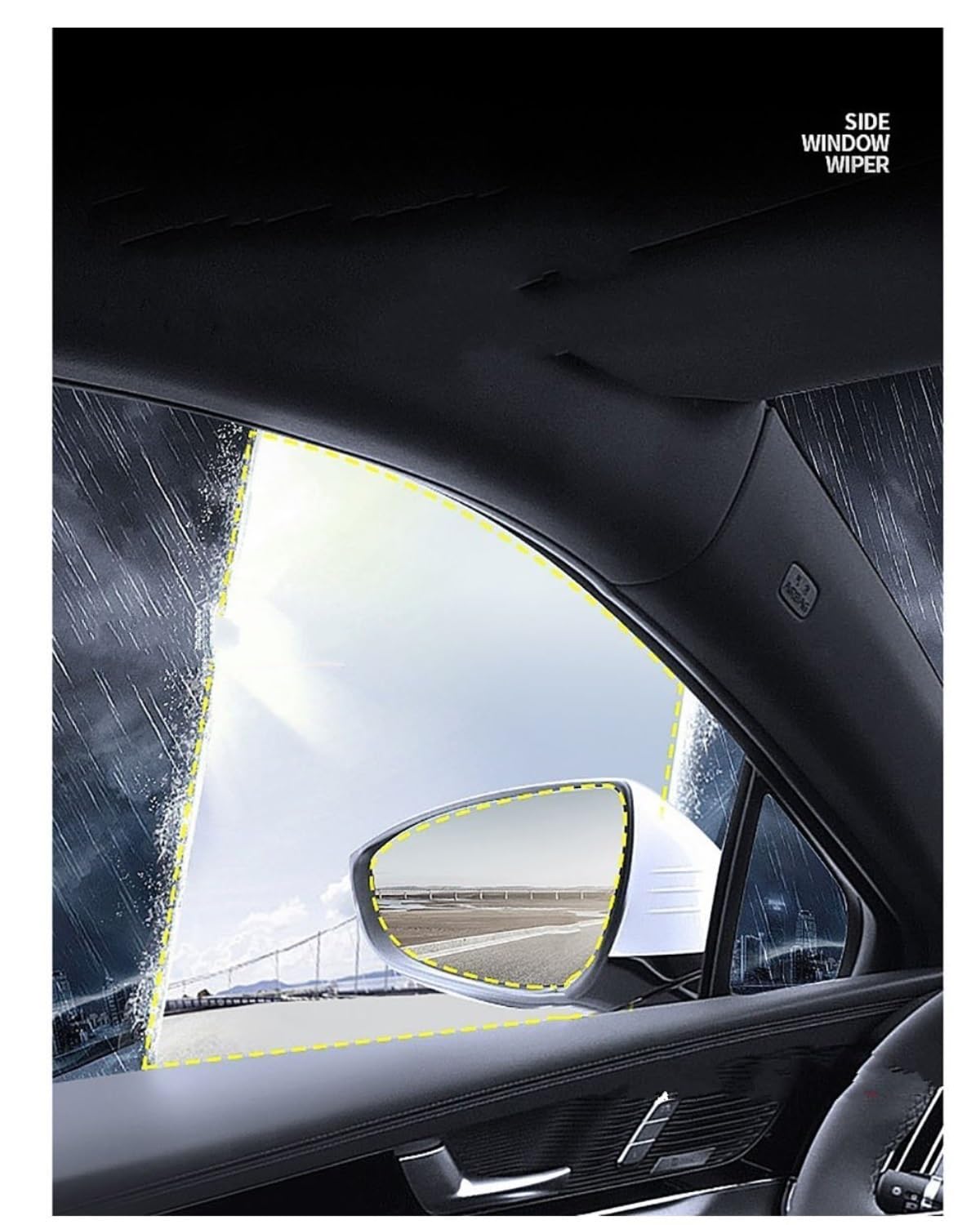 Escobilla limpiaparabrisas Para Chery Icar Limpiaparabrisas De Ventana Lateral De Coche De Vidrio Anti-lluvia Y Antiniebla Con Doble Tira Raspadora