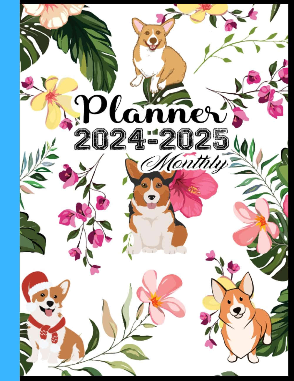 Corgi Gift: Corgis Pattern Monthly Planners: Two (2) Years Monthly Planner & Personal Scheduler, Logbook with 24 Months Calendar