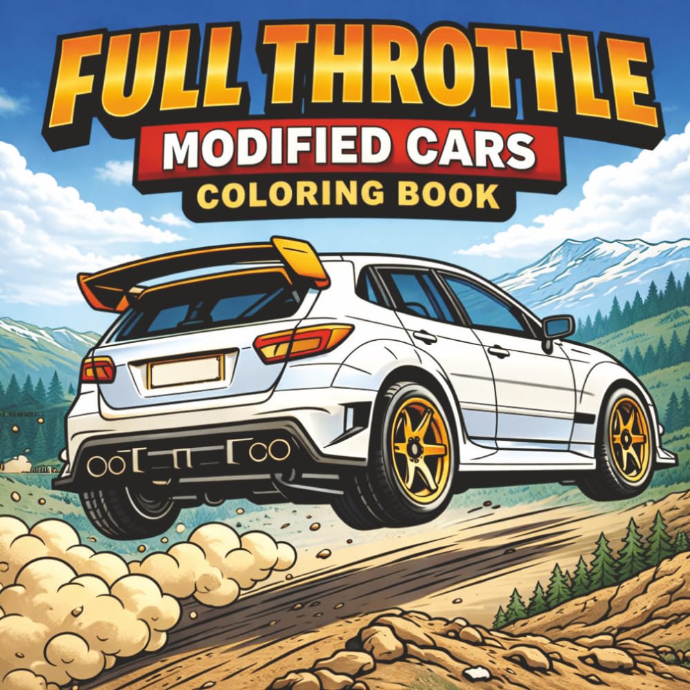 Modified Cars Coloring Book: Coloring Book with Bold Simple Outlines about Cars, Racing, Rally and More | 8.5x8.5 Inches, 80 pages | 80 Cars to Color ... for Car Lovers, Relaxation and Stress Relief