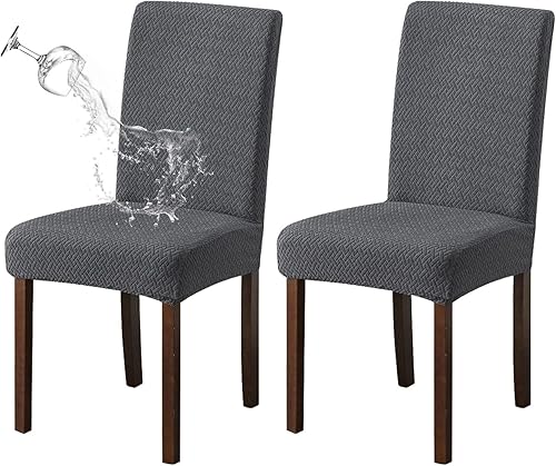 Vista 49 de Genina Juego de 4 fundas impermeables para sillas de comedor, fundas para sillas de cocina, fundas para sillas de comedor Parson, color caqui