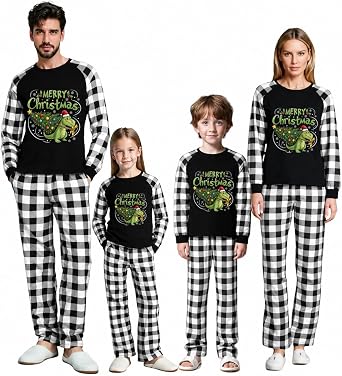 FSVOS Christmas Family Outfit Match Set with Pocket Family Christmas Outfit