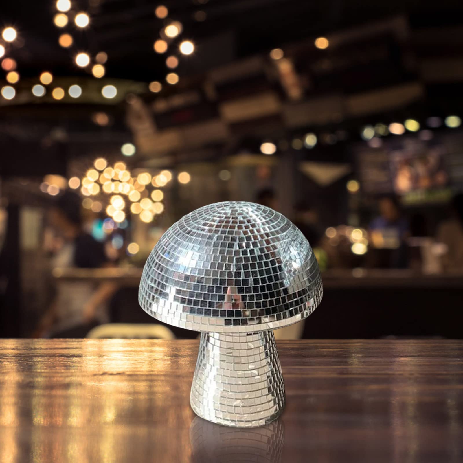 Eugenelo Dazzling Mushroom Disco Ball, Silver Reflective Mushroom Ornament for Party Home Decoration, Novel Mushroom Shape Mirror Disco Ball Decorative Home Art Decor, Party Supplies