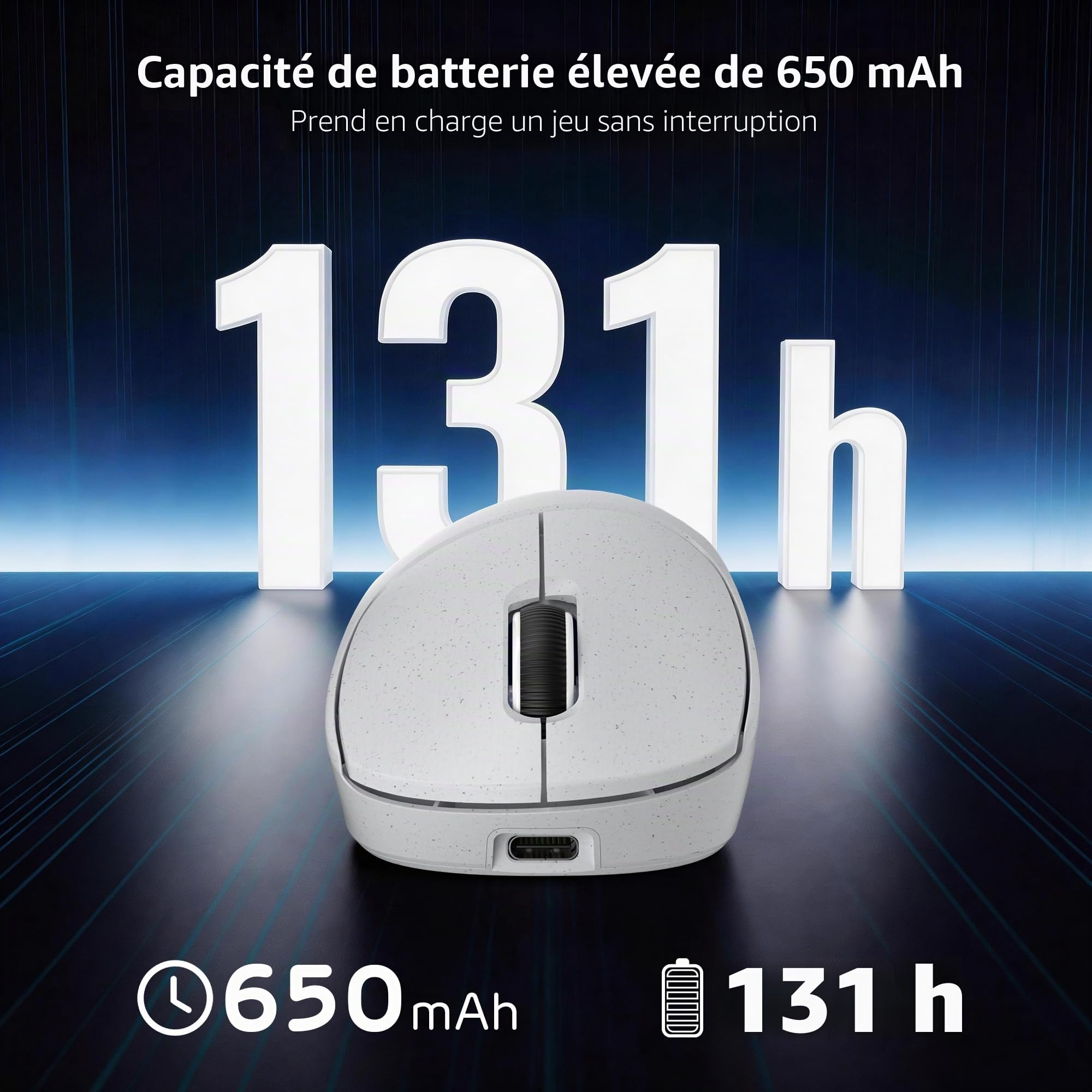 RK ROYAL KLUDGE MG5 8K Souris de Jeu sans Fil 42000 DPI PAW3950 Capteur