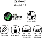 Diono Cambria 2 XL 2022, 2-in-1 Belt Positioning Booster Seat, High-Back to Backless Booster with Space and Room to Grow, 8 Years 1 Booster Seat, Black