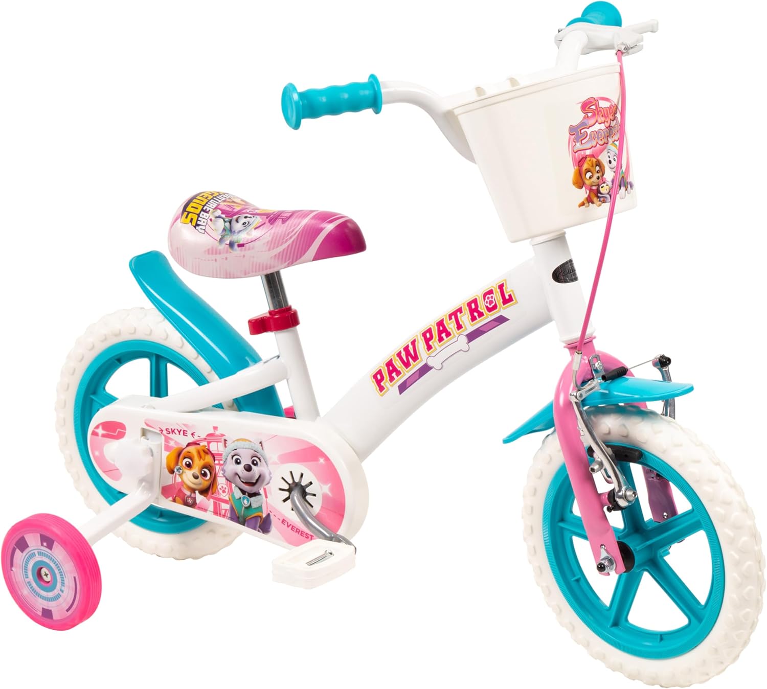 Toimsa Kids Bike, Paw Patrol 12 inch Bicycle, suites Child 3-5 Years, White
