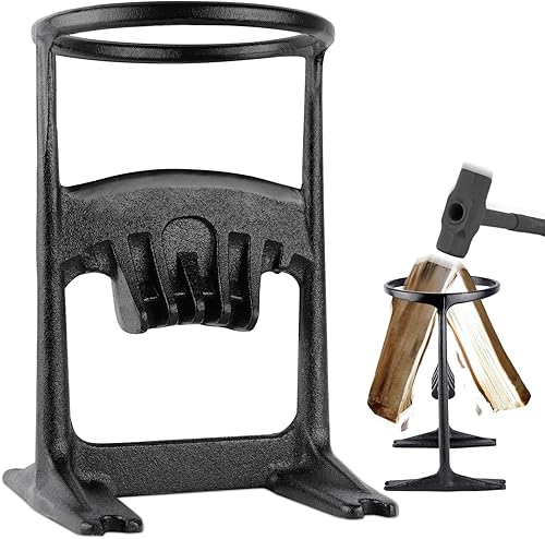 Divisor de leña para leña, divisor de leña de una pieza para madera, divisor de troncos de hierro fundido resistente, diámetro 7.5 pulgadas, 11