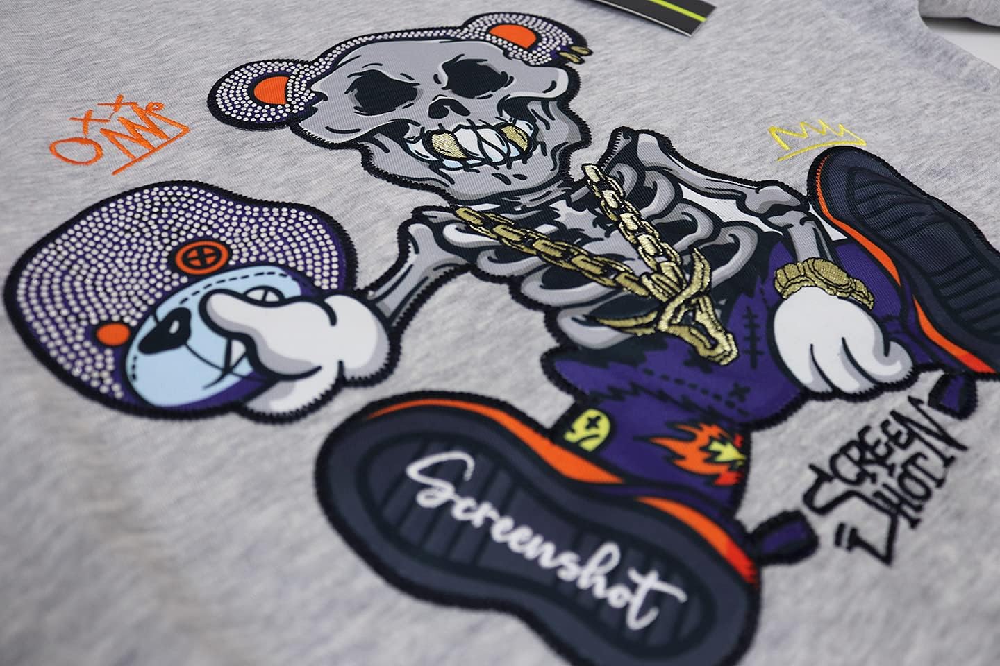 SCREENSHOT Mens Urban NYC Hip Hop Premium Fleece - Pullover Active Streetwear Fashion Crew Neck Sweatshirt - Image 5