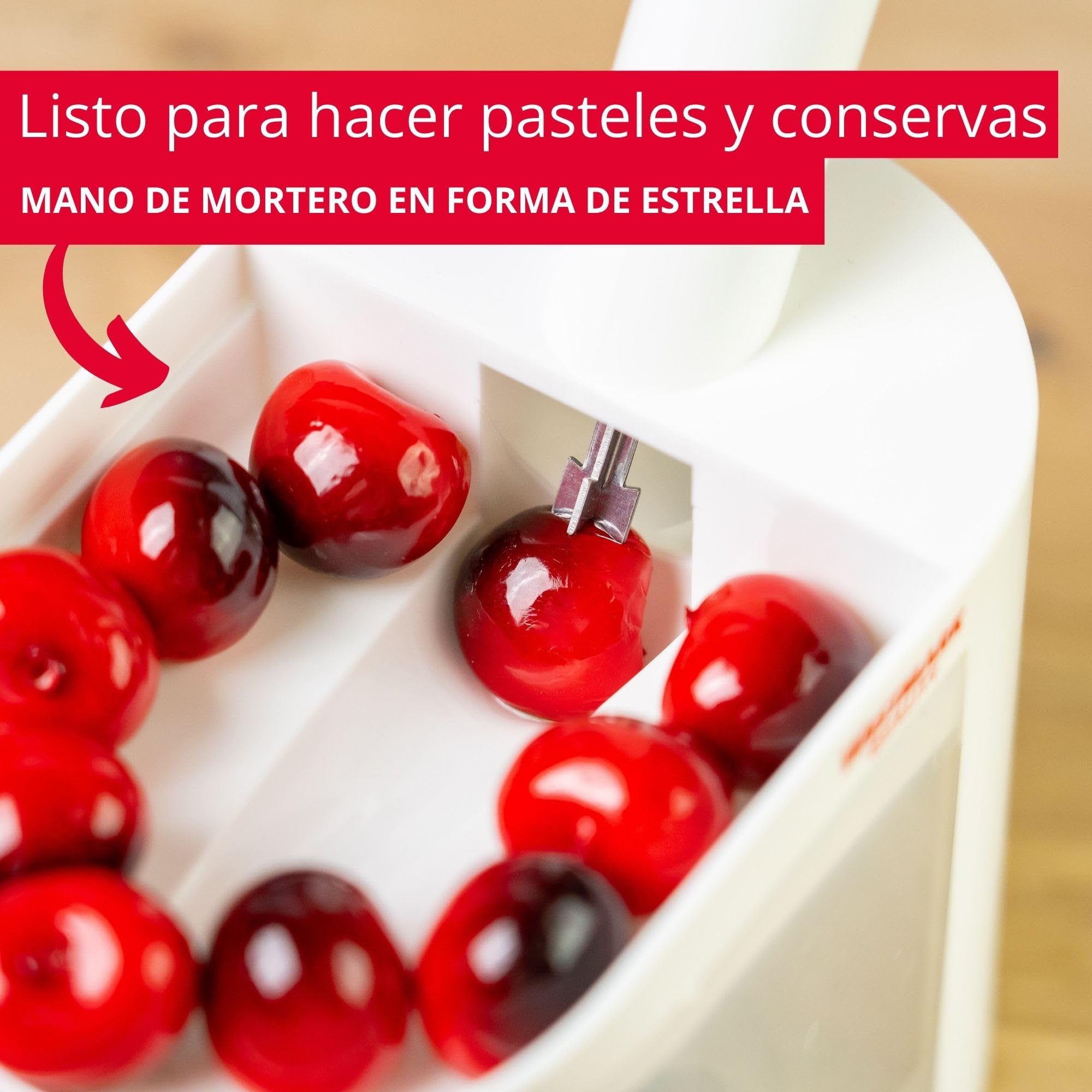 Westmark Deshuesador de cerezas 22 cm Plástico acero inoxidable Blanco antracita