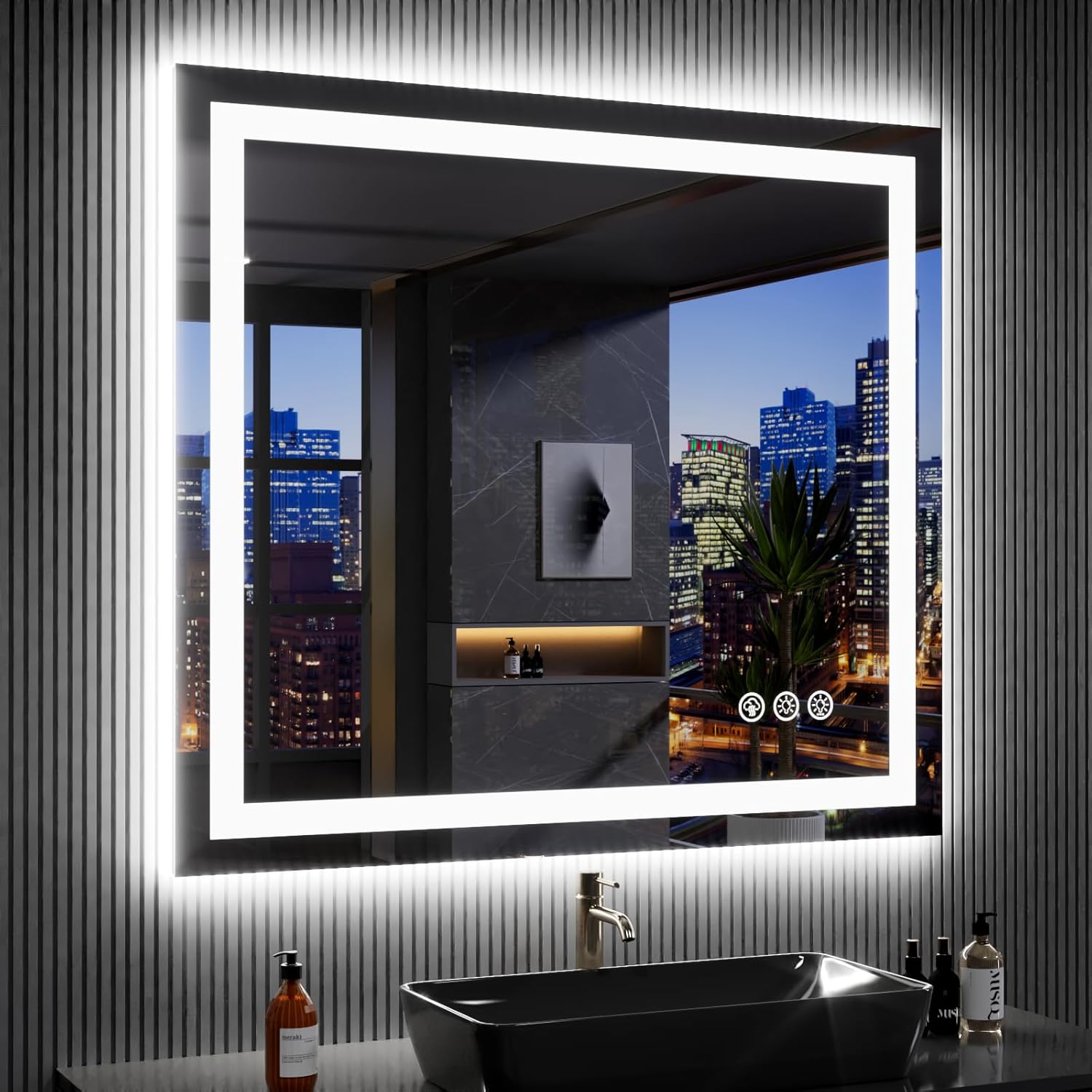 Rgb Led Bathroom Mirror (11 Light Modes)