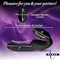 Vista 4 de Pro Rider 9X Correa de silicona vibratoria sin tirantes con control remoto