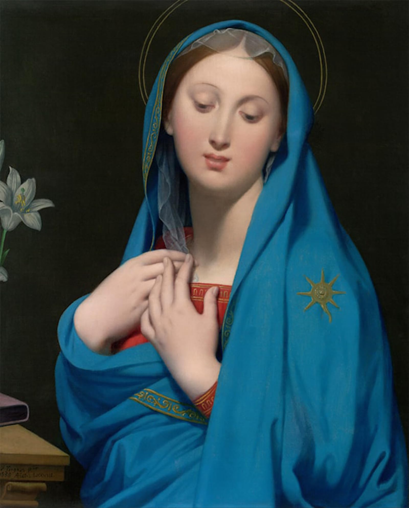 SERENDIPITP Aesthetic Poster Photo Wall Print Retro Picture Virgin of the Adoption by Jean Auguste Dominique Ingres Modern Wall Artwork for Home Decor 60x90cm