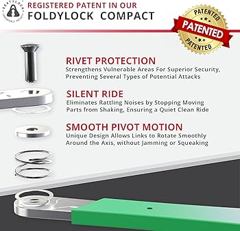 Amazon.co.jp: Seatylock FoldyLock コンパクト折りたたみ自転車ロック