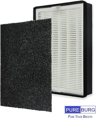 Miniatura 3 de PUREBURG LV-H126-RF - Filtro de repuesto compatible con purificador de aire LEVOIT LV-H126, paquete de 2 unidades H13 HEPA + 8 prefiltros de carbón