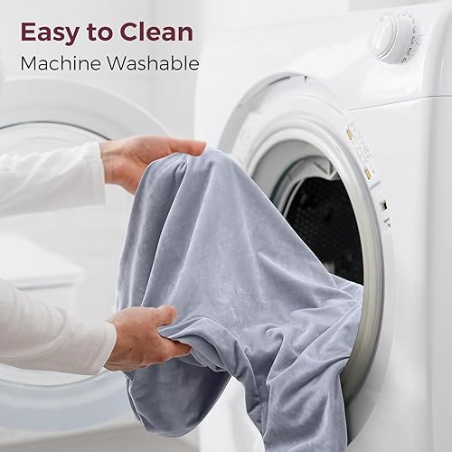 Miniatura 6 de Momcozy Funda de almohada de embarazo en forma de J, funda de almohada para el cuerpo del embarazo, extraíble, suave y lavable a máquina, funda de