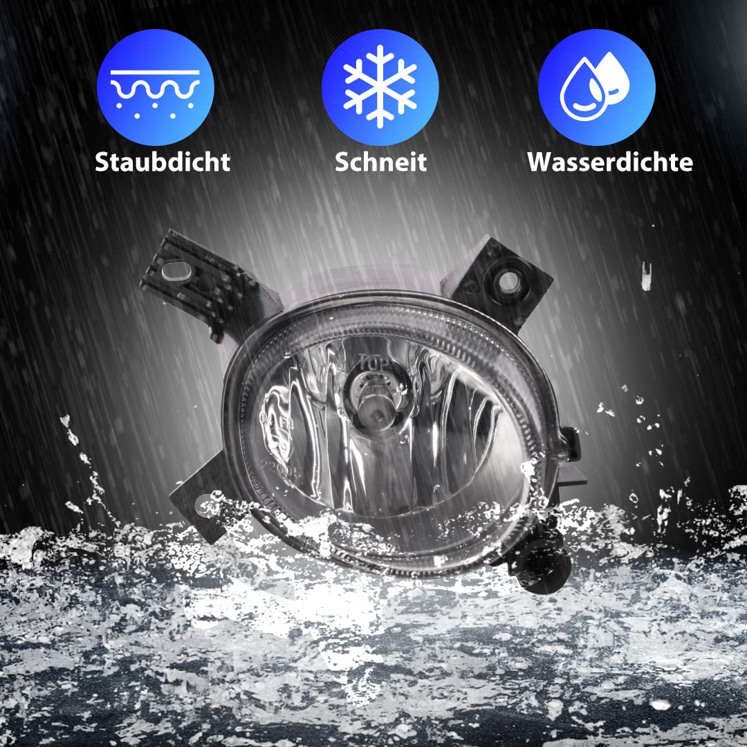 Nebelscheinwerfer für AUDI A3 (8P1/8PA) S-Line Stoßstange/S3 A3 Convertible (8P7) A4 (8EC/8ED) V-System A4 Convertible (8H7/8HE) S-Line Version, 1 Paar Fahrerseite und Beifahrerseite, H11,Glas klar