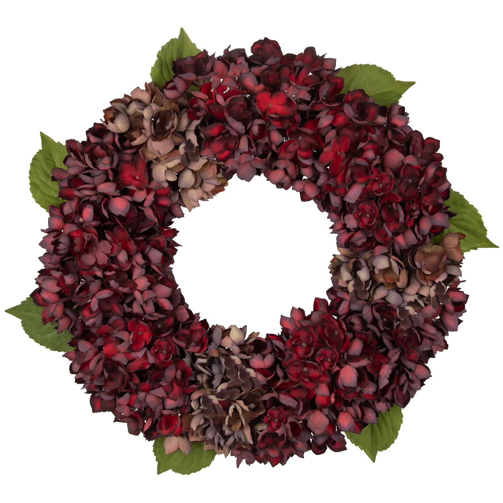 Oairse Artificial Autumn Hydrangea Wreath 55CM Autumn Wreath for Front Door