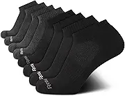 Reebok Mens Quarter Socks - 8 Pack Performance Arch Support Socks - Cushioned Athletic Socks for Men (Shoe Size: 6-12.5)