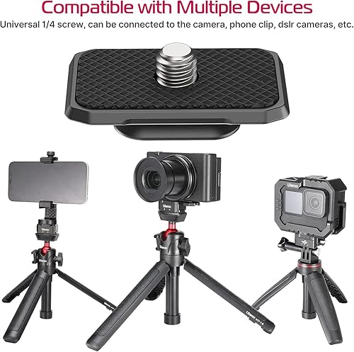 Miniatura 3 de Soporte de trípode de liberación rápida para cámara, ULANZI Hummingbird DSLR QR Plate Adapter Vlog Filmmaking Kits de accesorios rápidos para cámara